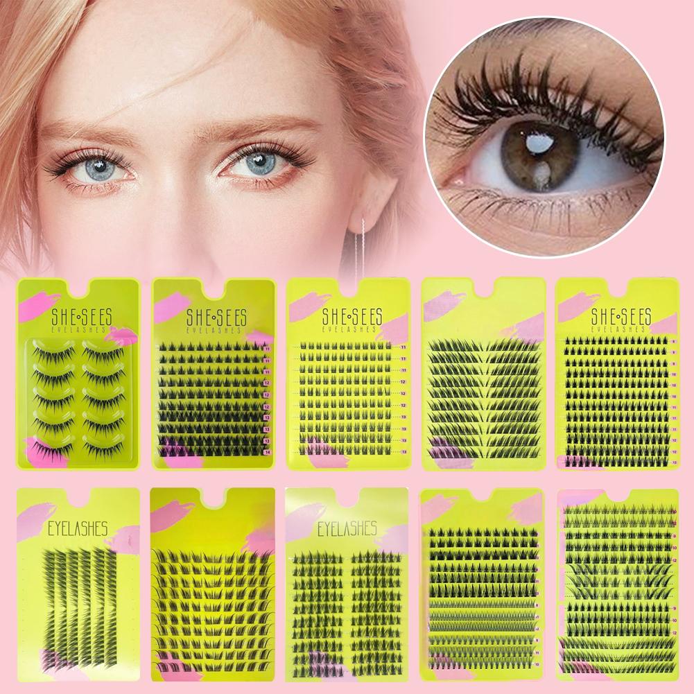 Natural Cluster False Eyelashe - Eyelash Extension Volume Cat Eye のレビューと価格