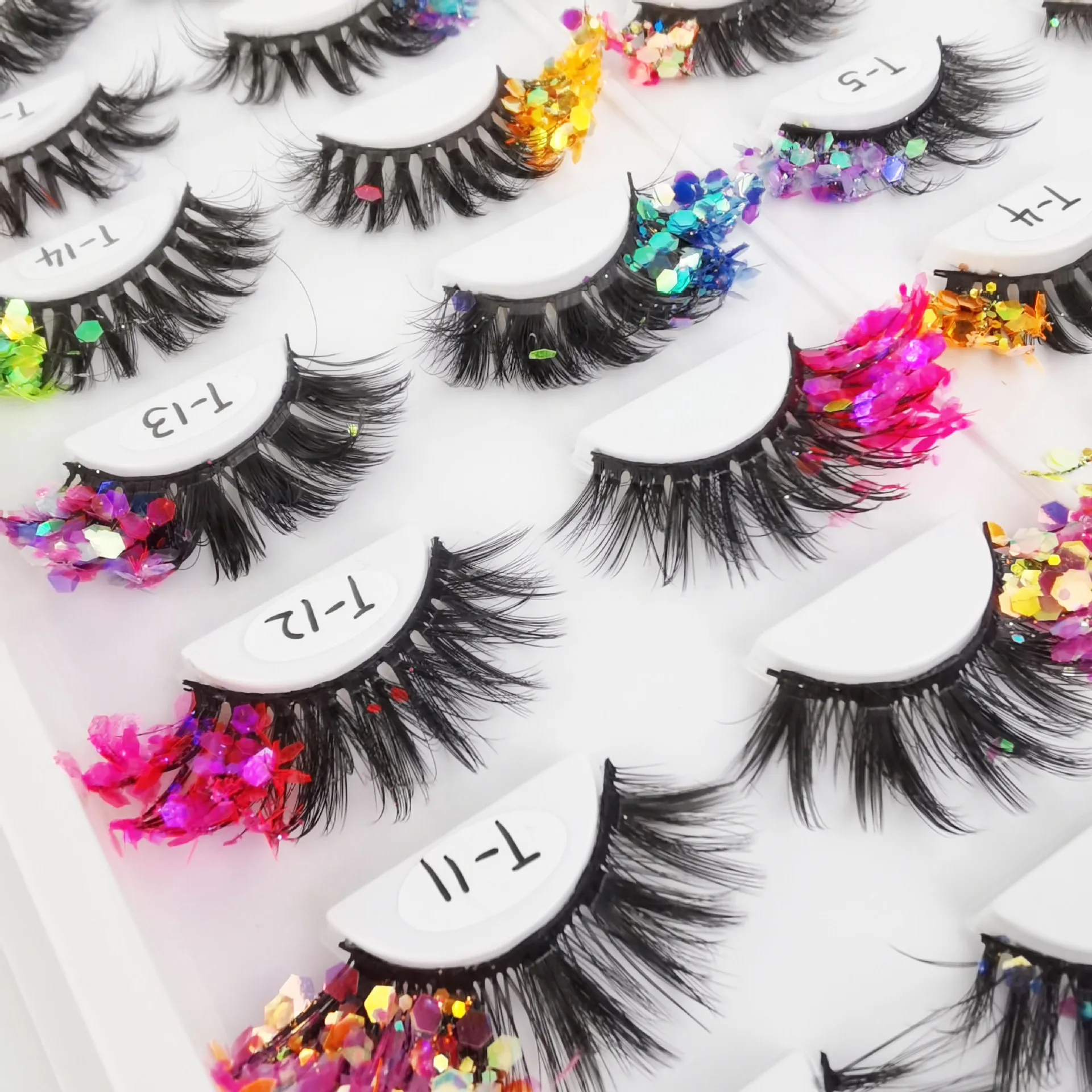Eye Tail Sequins 3D False Eyel - Eyelash Extension Anime のレビューと価格