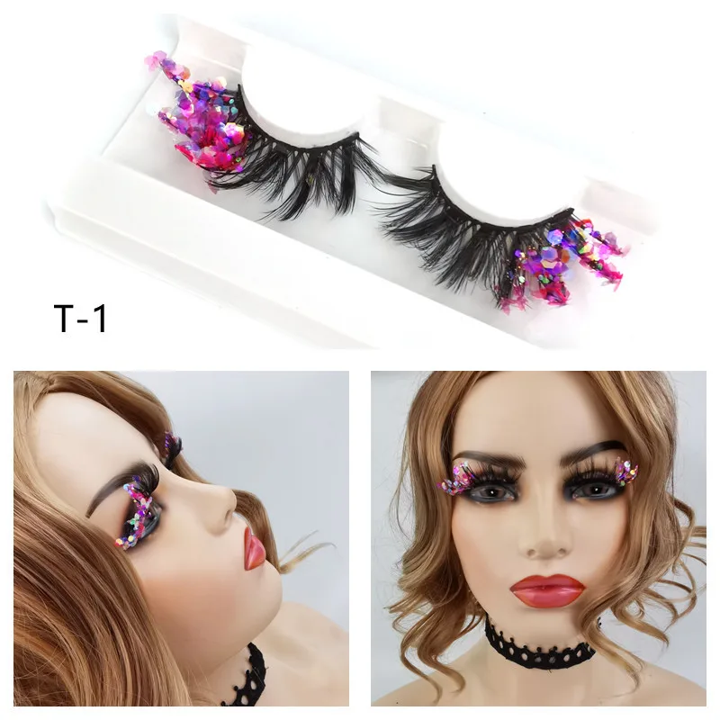 Eye Tail Sequins 3D False Eyel - Eyelash Extension Anime のレビューと価格