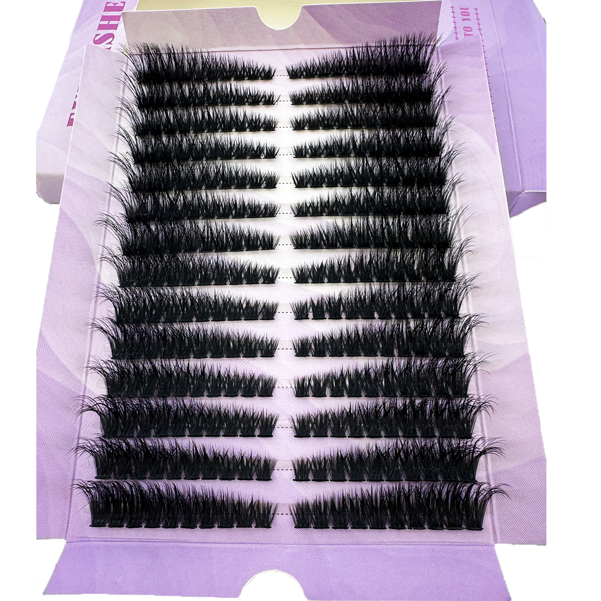14Rows Fluffy Lash Clusters Th - Eyelash Extension Volume Cat Eye のレビューと価格