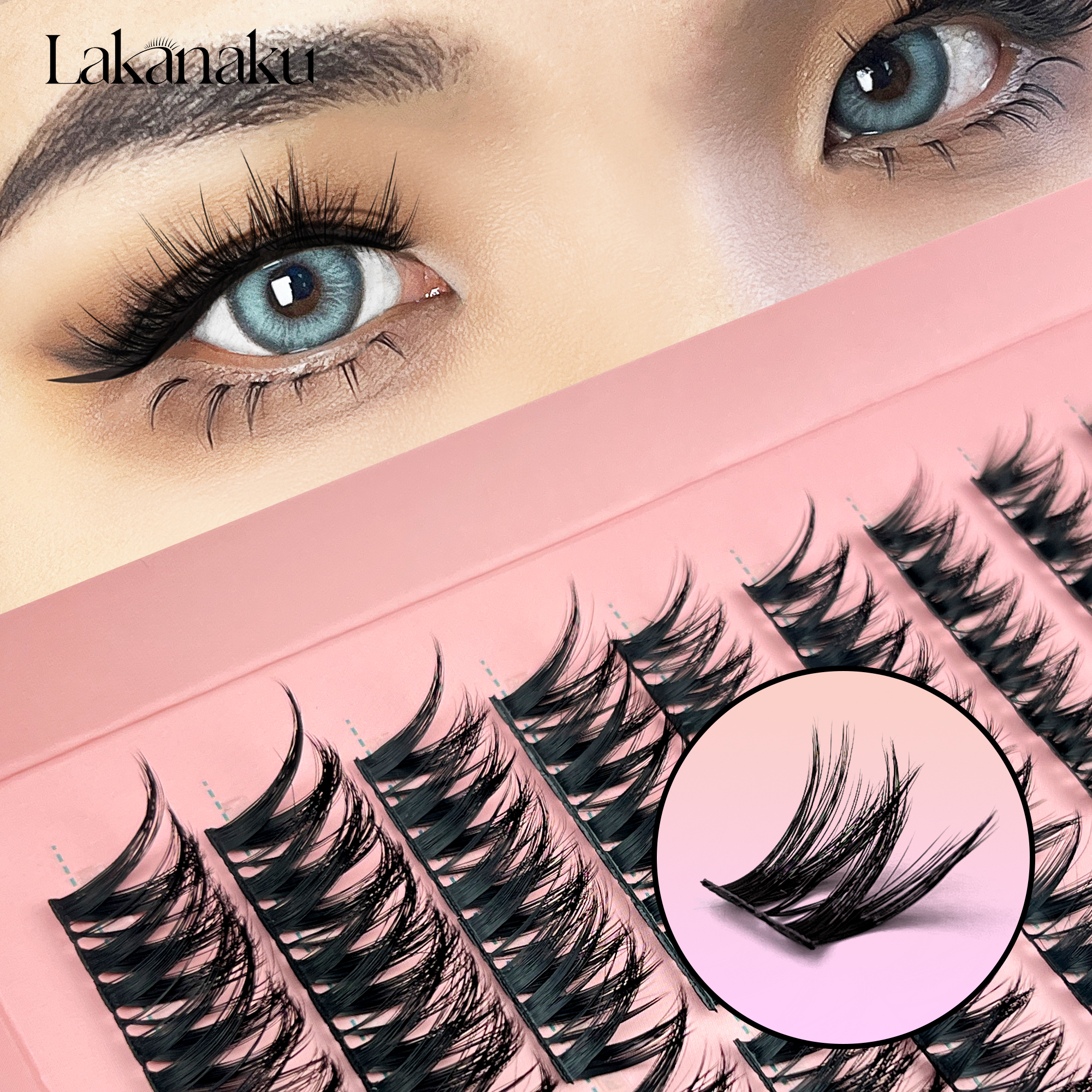 LAKANAKU Natural Cluster Eyela - Eyelash Extension Anime のレビューと価格