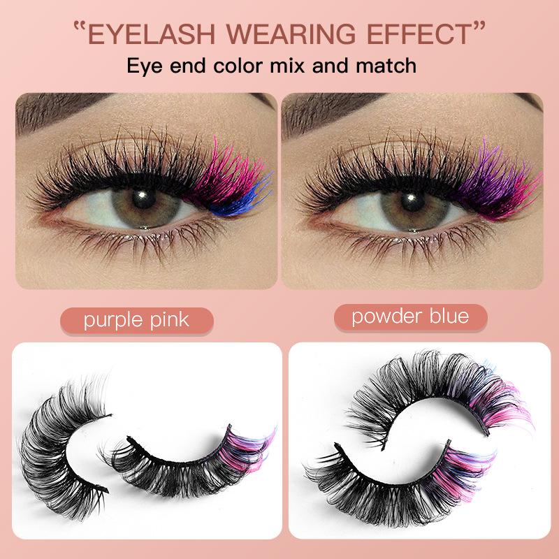 7 Pairs Colorful False Eyelash - Eyelash Extension Volume のレビューと価格