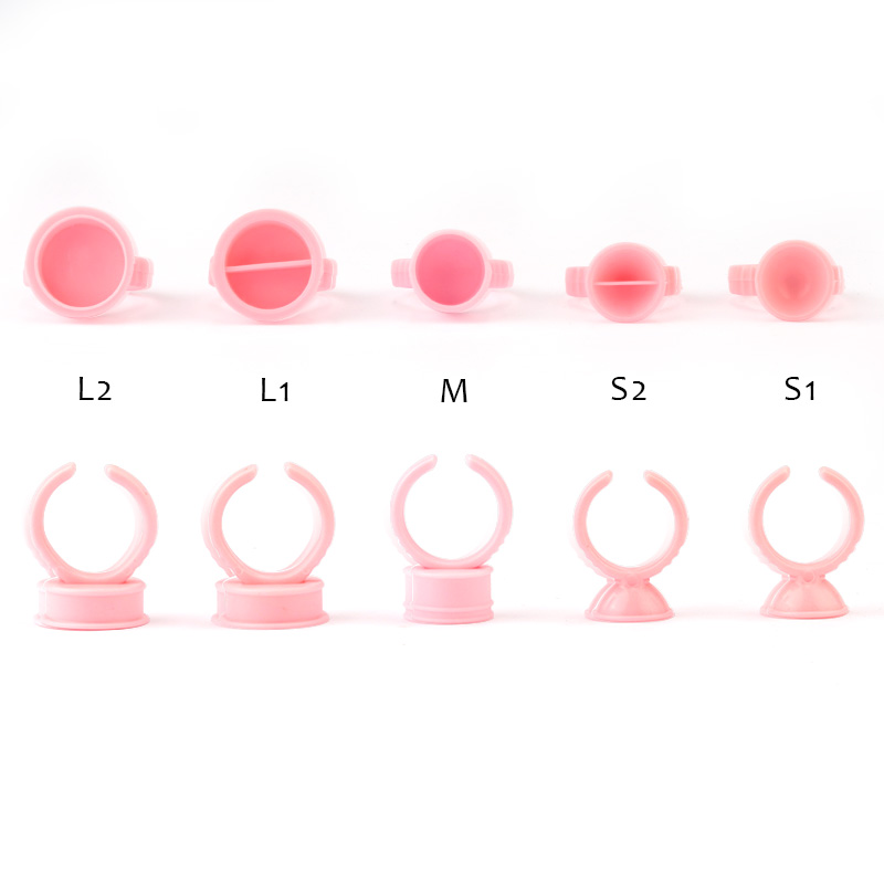 100pcs Disposable Glue Rings P - Eyelash Extension Permanent のレビューと価格