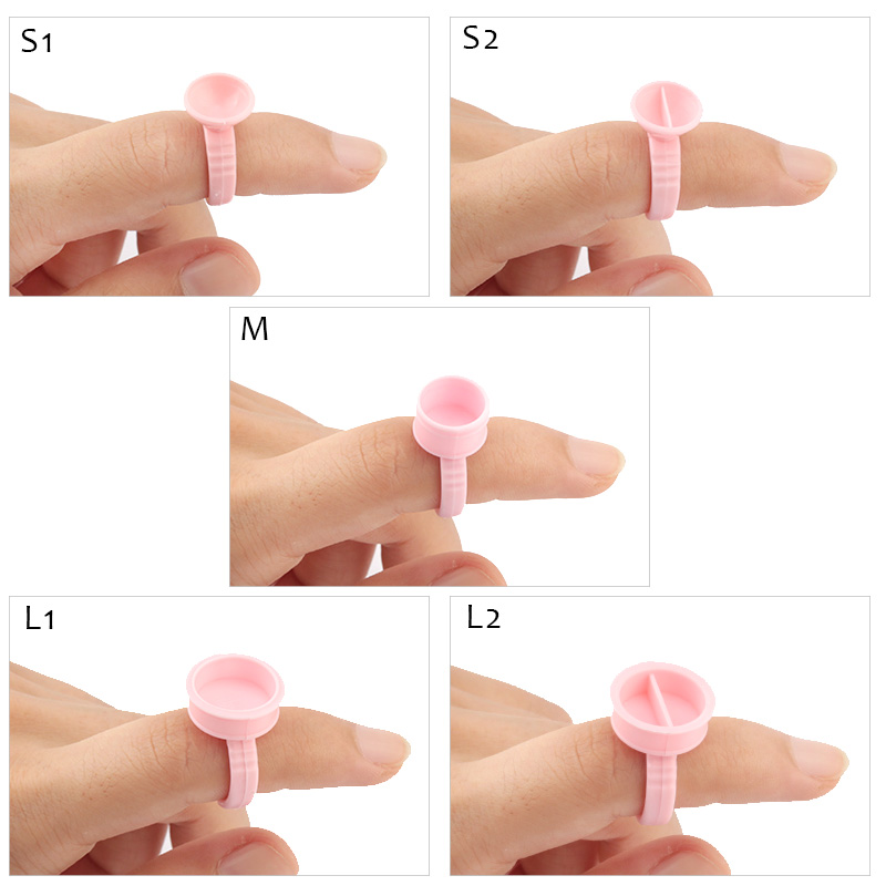 100pcs Disposable Glue Rings P - Eyelash Extension Permanent のレビューと価格