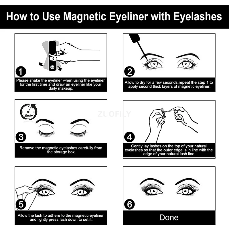 1/2Pcs Black Magnetic Eyeliner - Eyelash Extension Eyeliner のレビューと価格